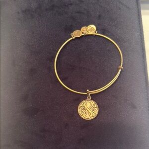 Gold Charm Bangle Bracelet